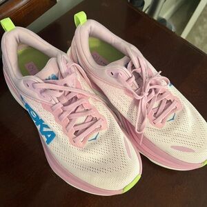 Hoka Women's Pink and Blue Athletic Shoes